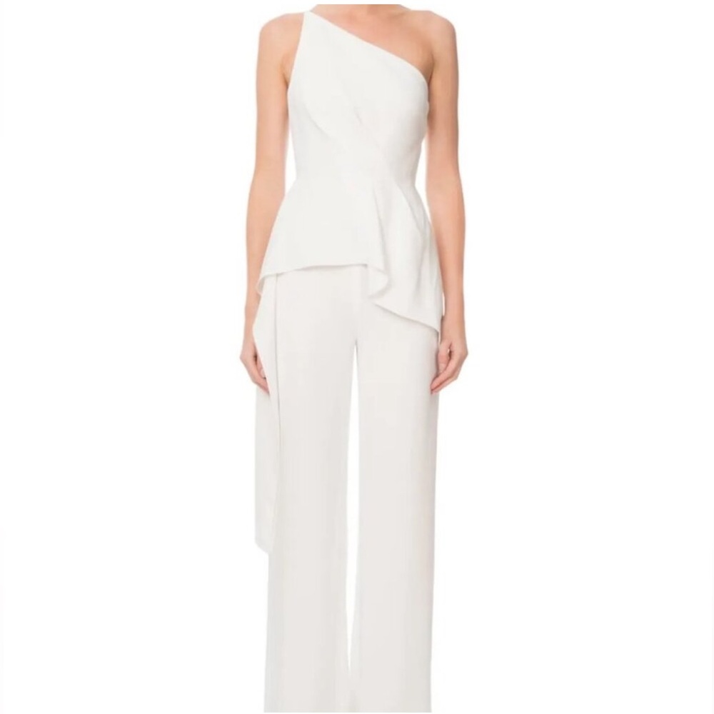 Roland Mouret Charlesworth One-Shoulder Jumpsuit Size M